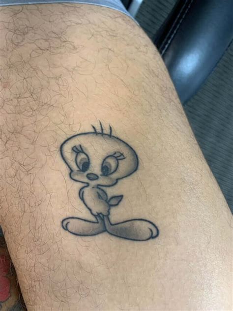 tattoo tweety|black and white tweety bird tattoo.